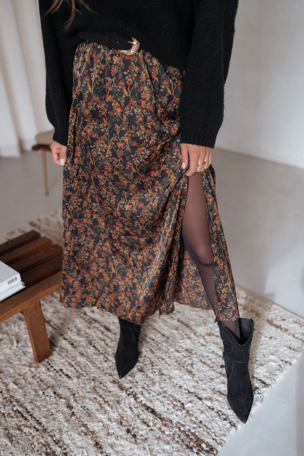 Bridget skirt - Black floral