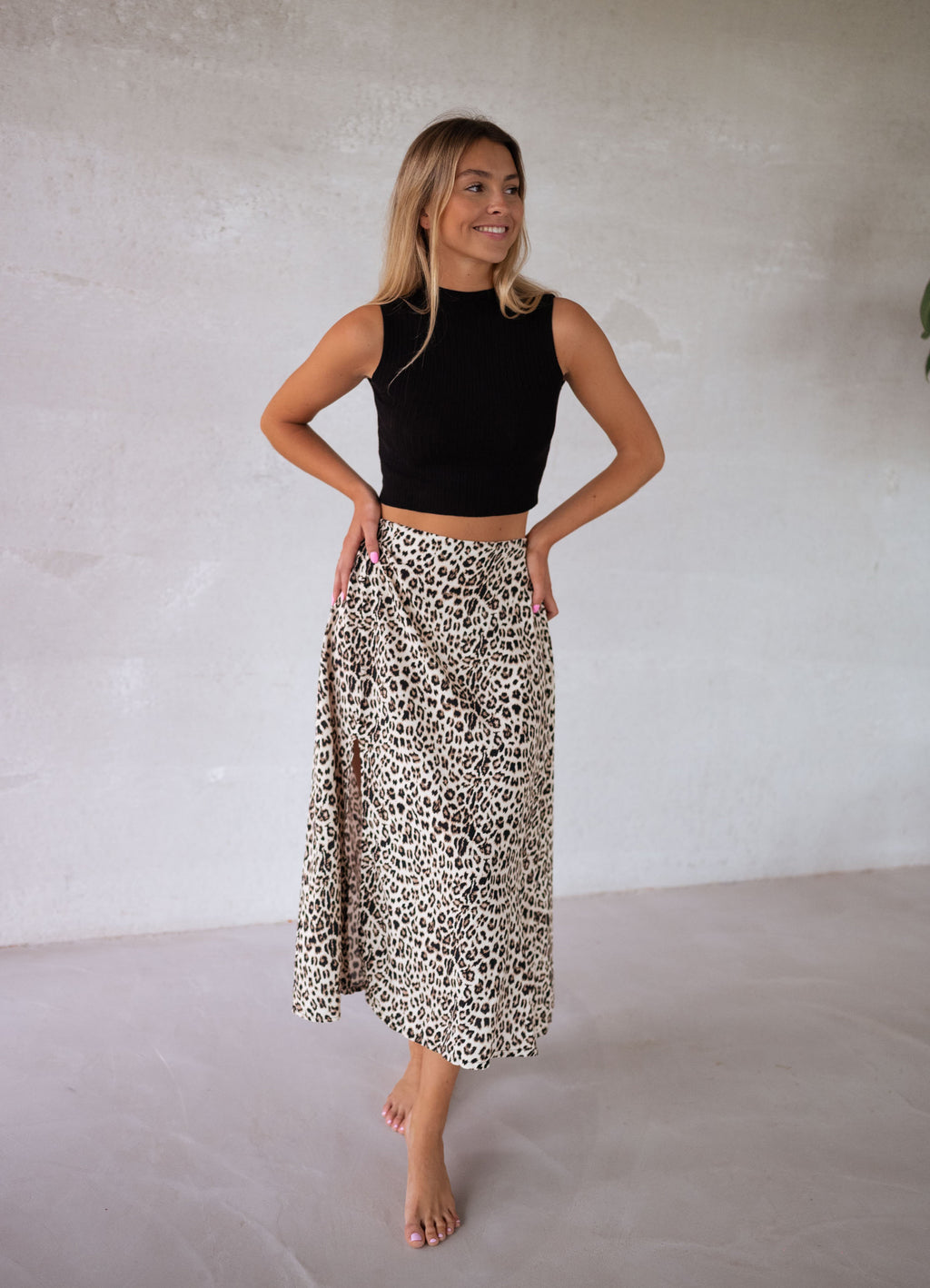 Amalya long skirt - leopard