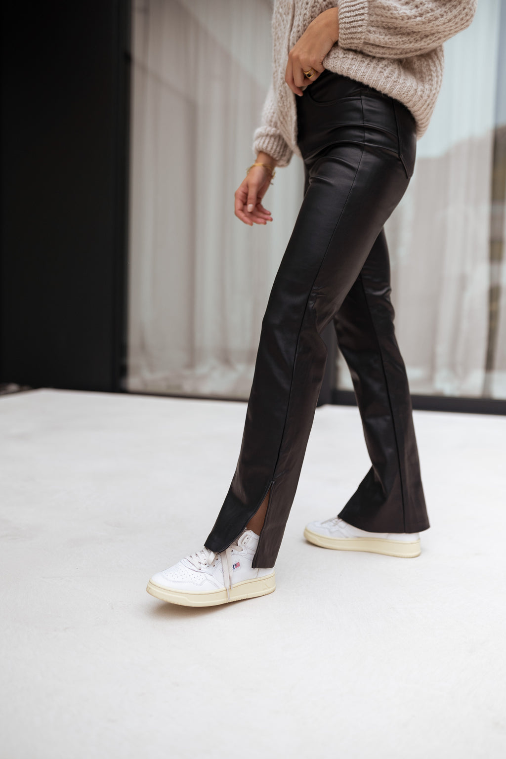 Pants simili leather Rafi - Black