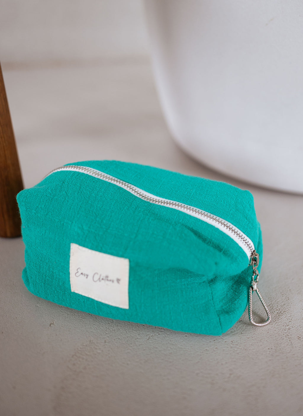 Easy Clothes CREATION linen pouch - Blue emerald