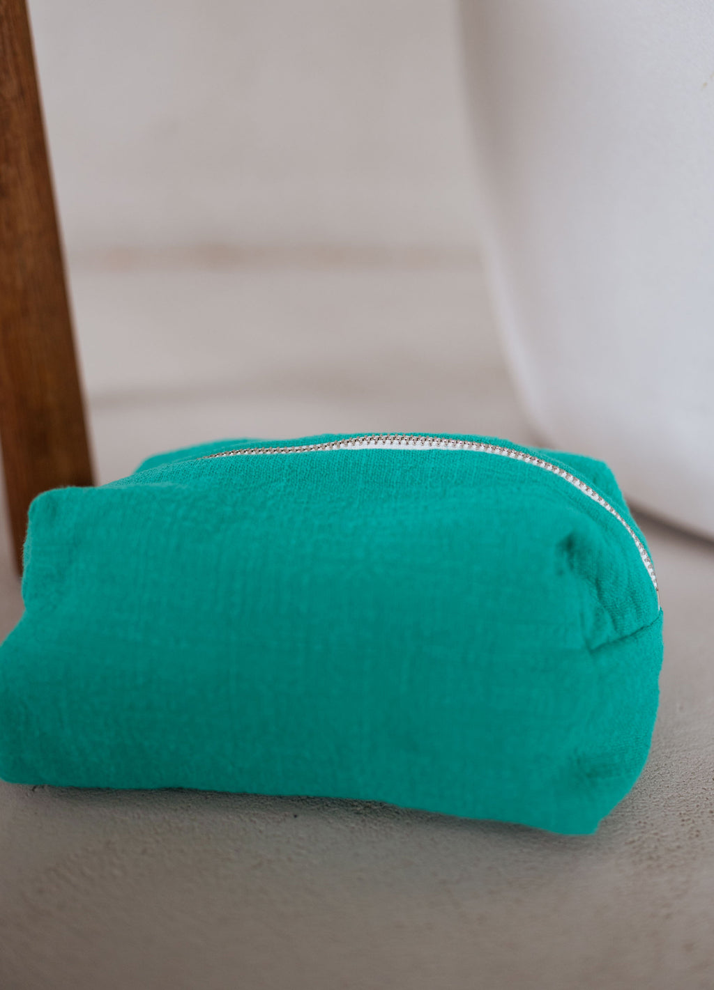Easy Clothes CREATION linen pouch - Blue emerald