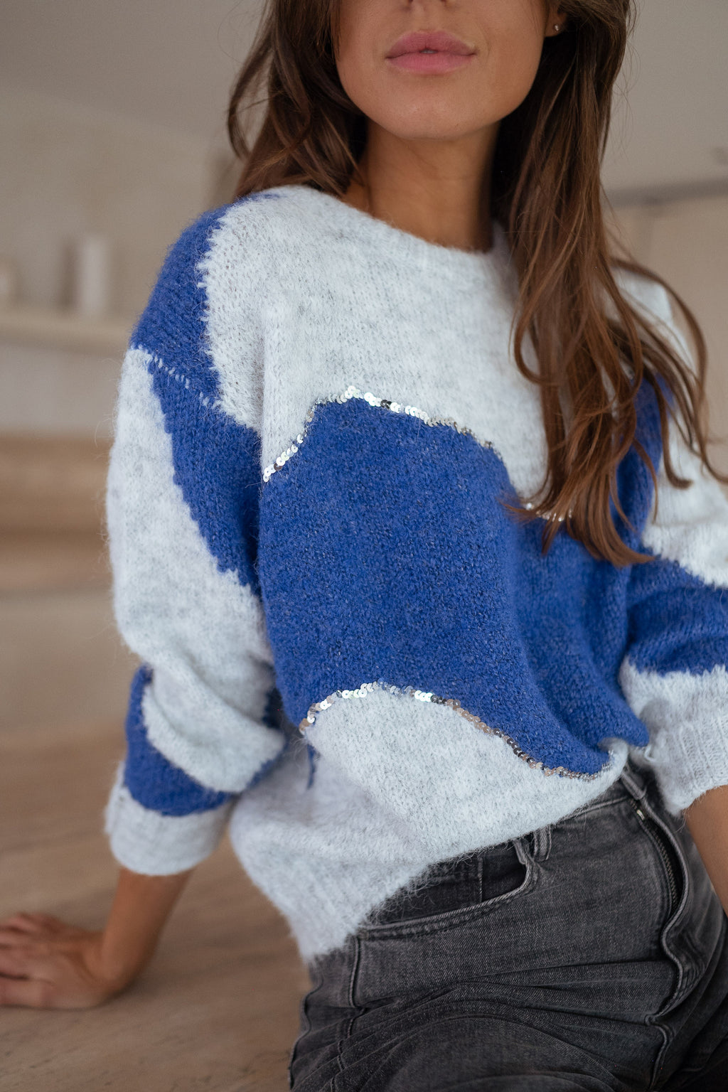 Sweater Antonin - Blue and Grey