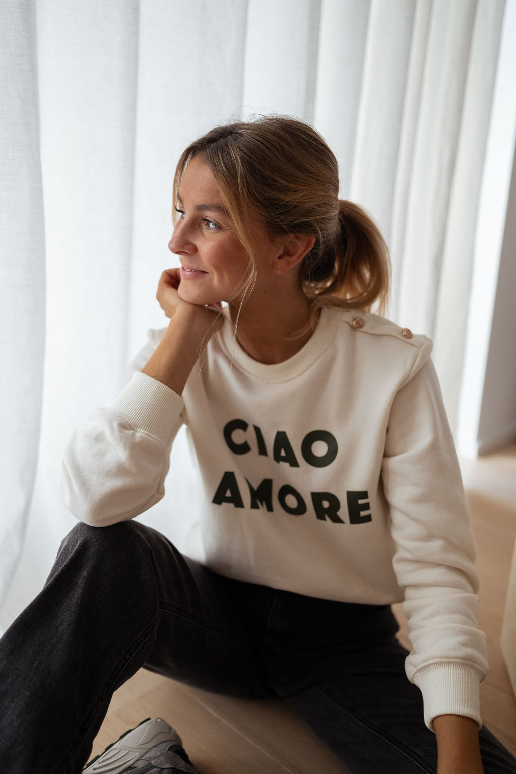 Sweater Ciao - ecru