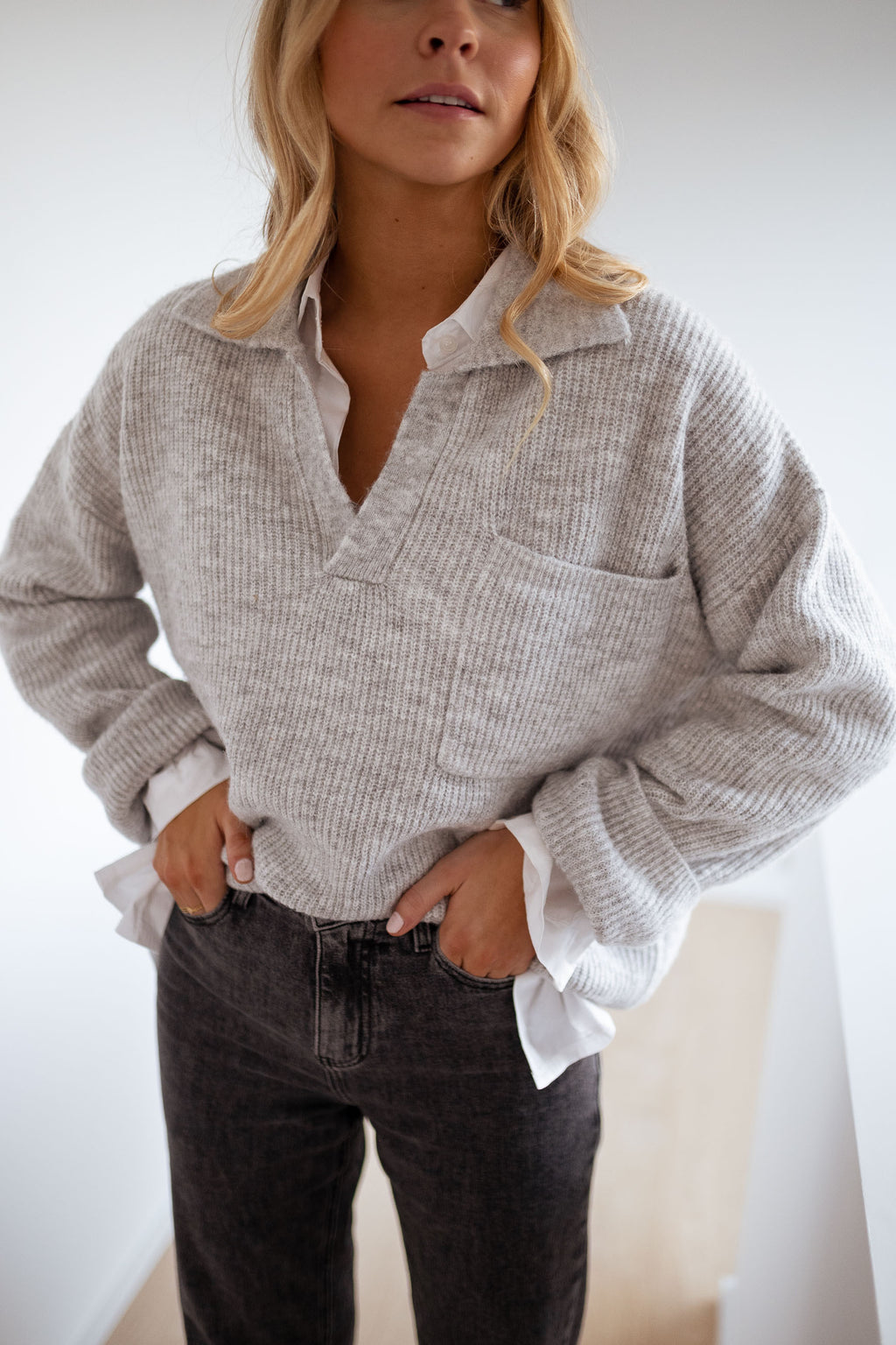 Sweater Elmia - Light grey
