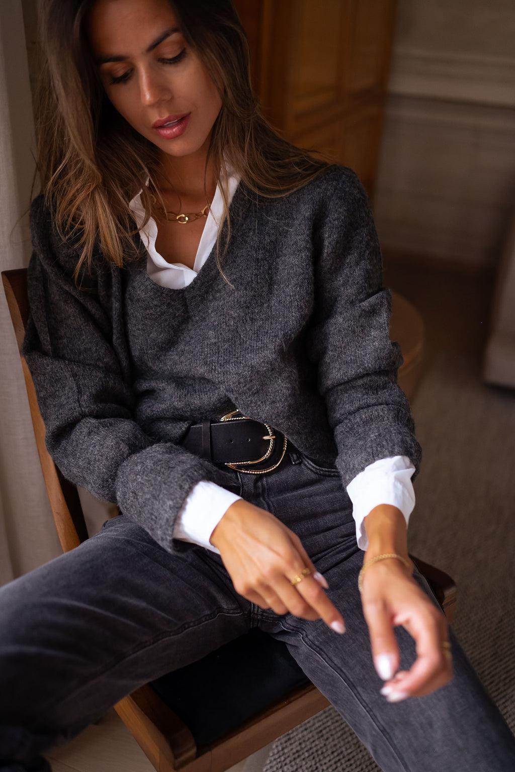 Sweater Olyve - Grey