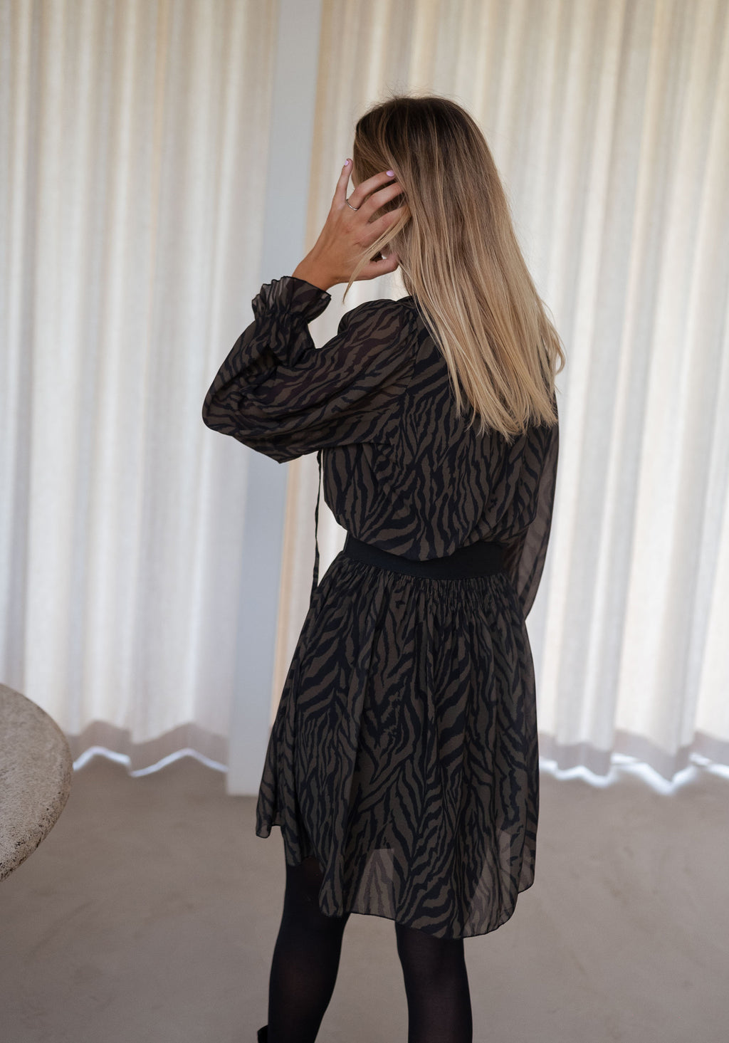 Clémence dress - Khaki zebra