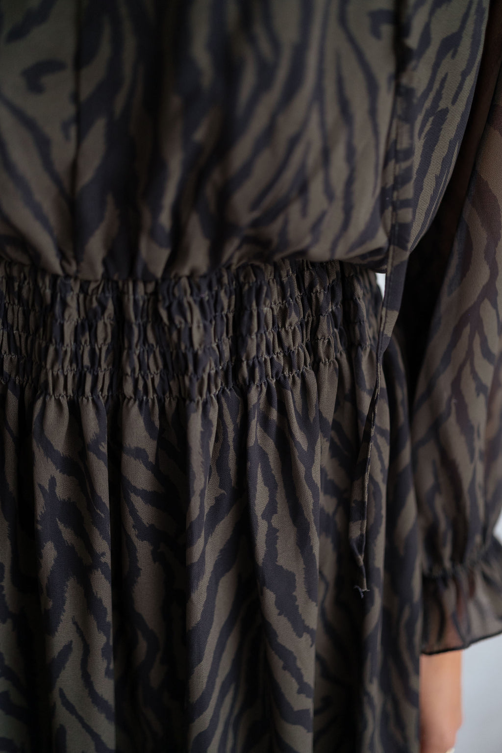 Clémence dress - Khaki zebra