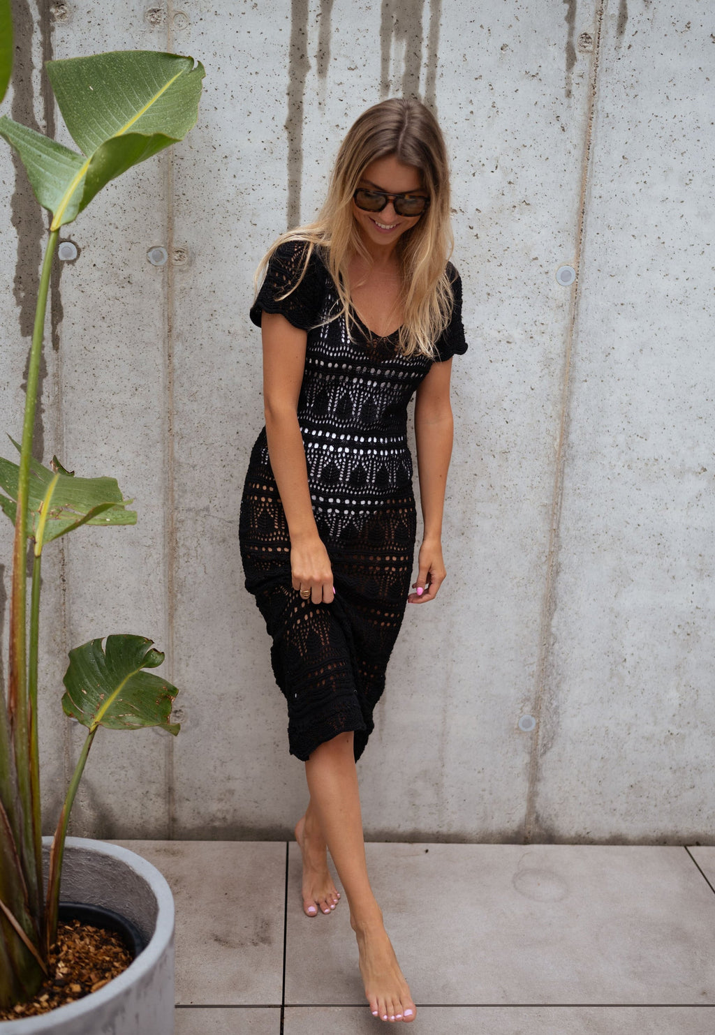 Dress Estelle - Black at crochet