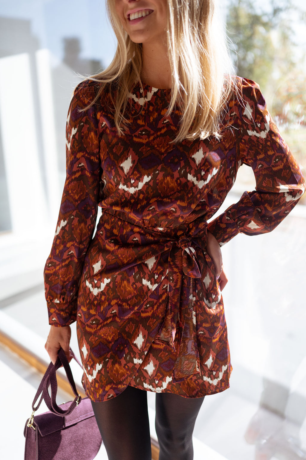 Giulia dress - Brown patterned