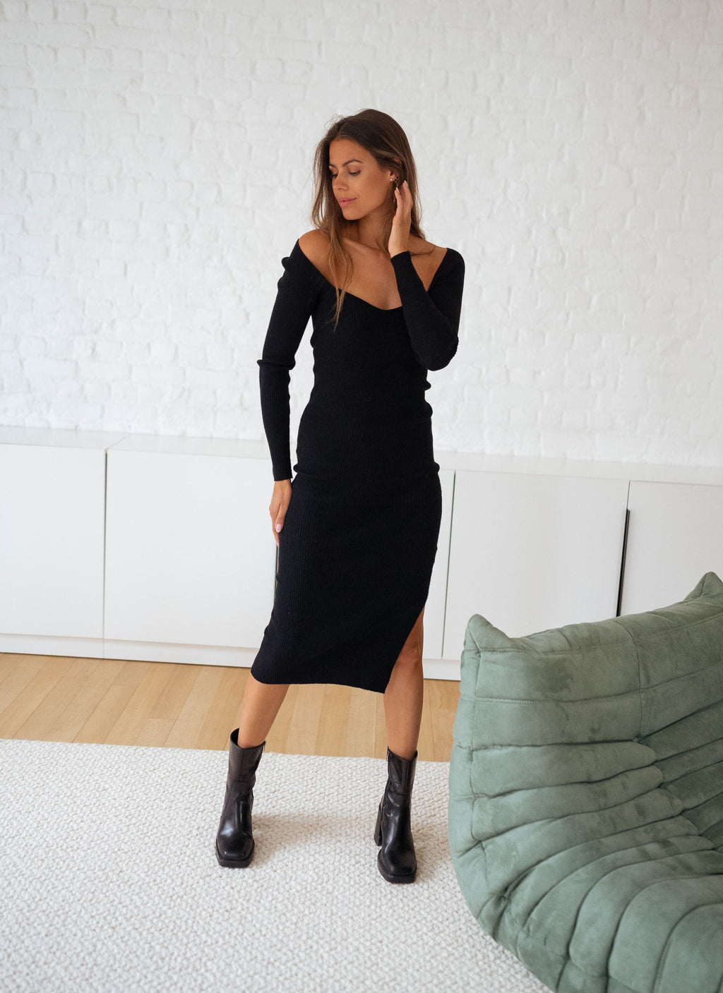 Dress Sweater Elif - Black