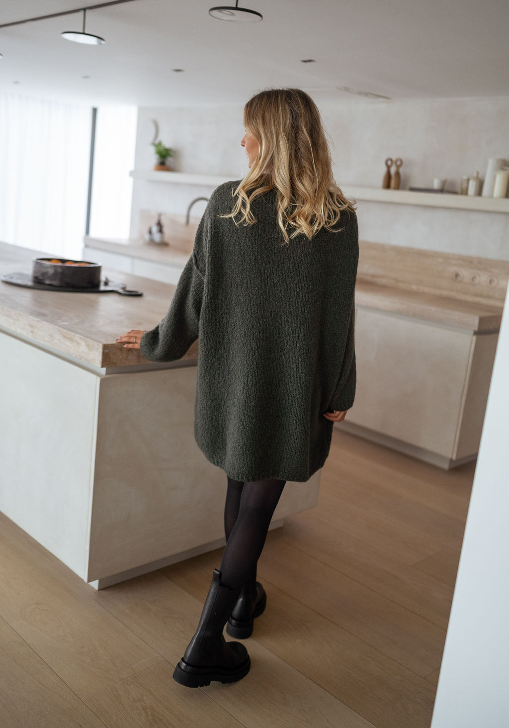 Dress Sweater Noren - Khaki