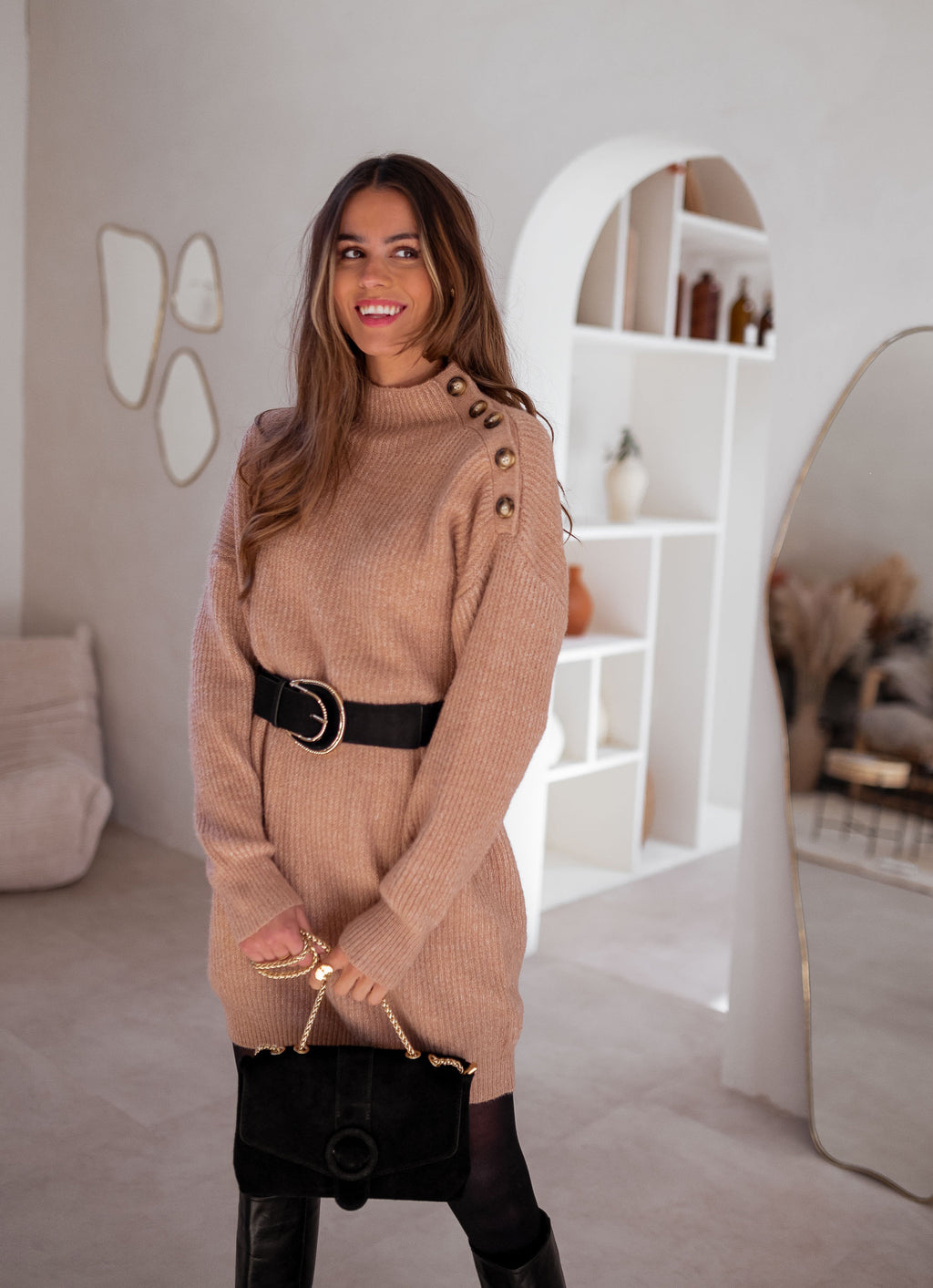 Dress Sweater Stella - camel