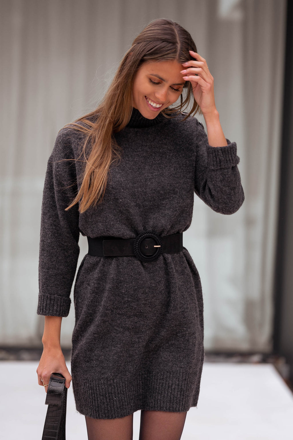 Dress Sweater Syna - Dark grey