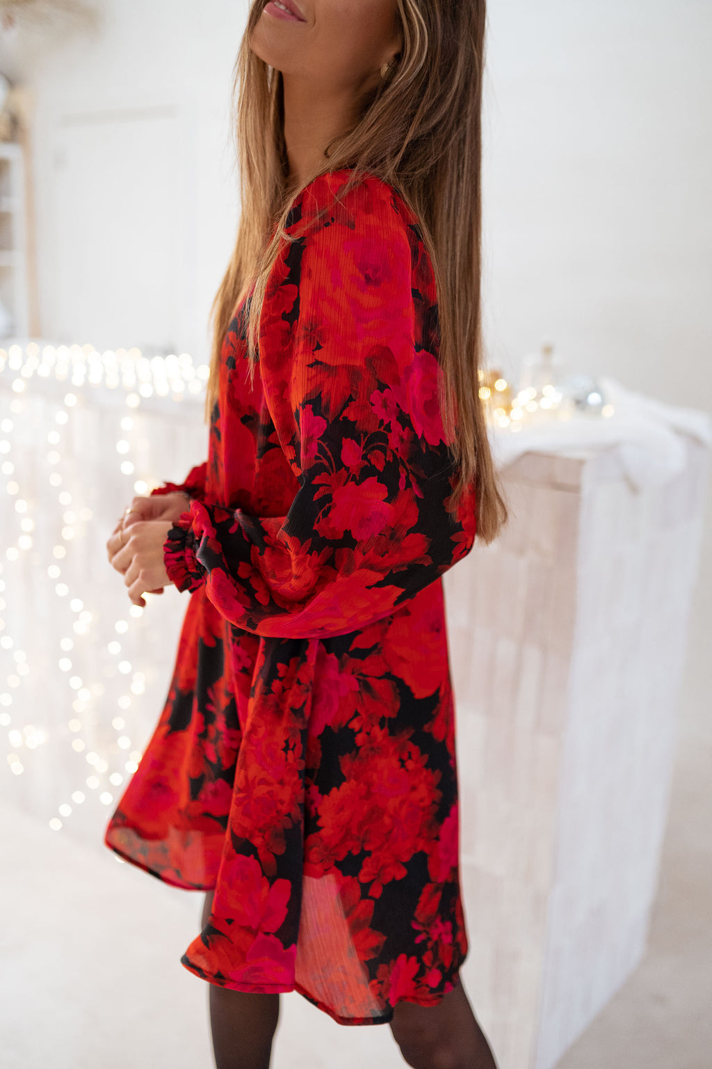 Dress Silicia CREATION - Red blossom