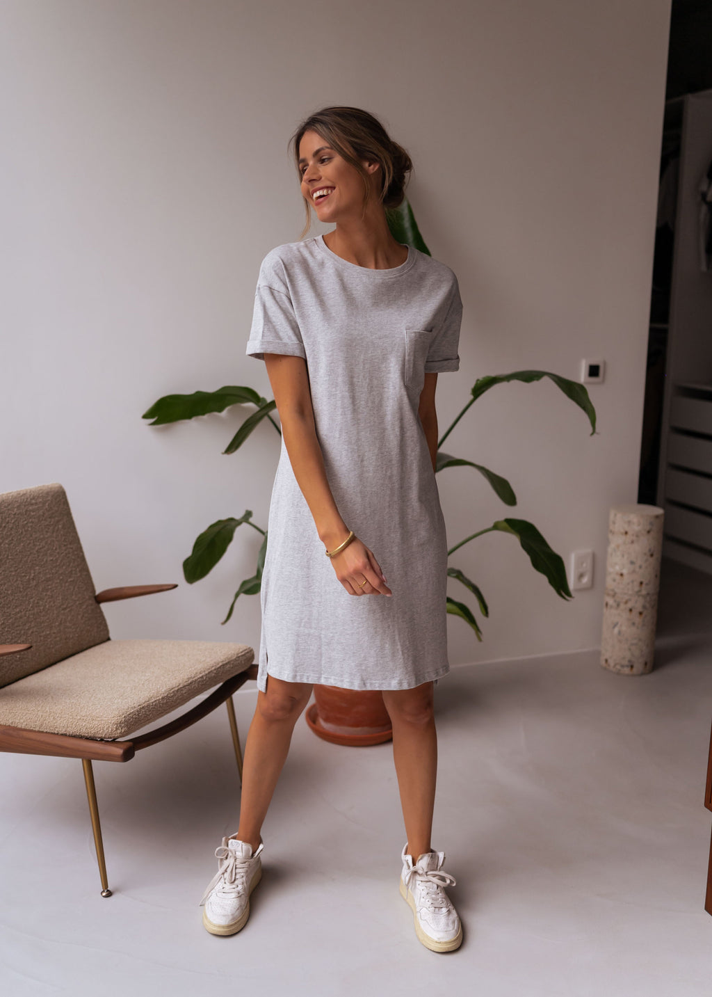 Dress t-shirt Adeline - grey