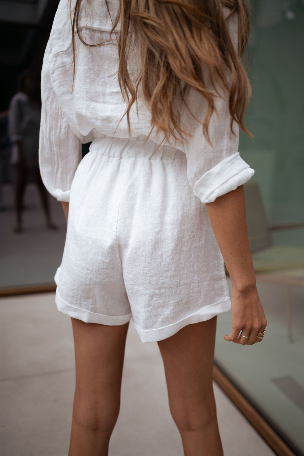 Shorts Irini - White Linen